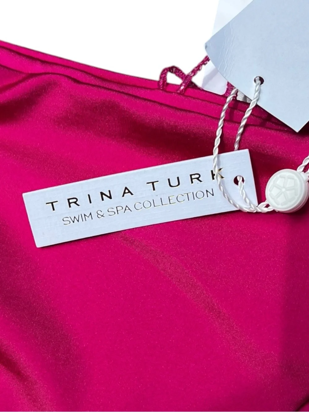 🌻NEW w/tag Trina Turk Shirred Hipster Bikini Bottom Fuchsia Pink Size 2